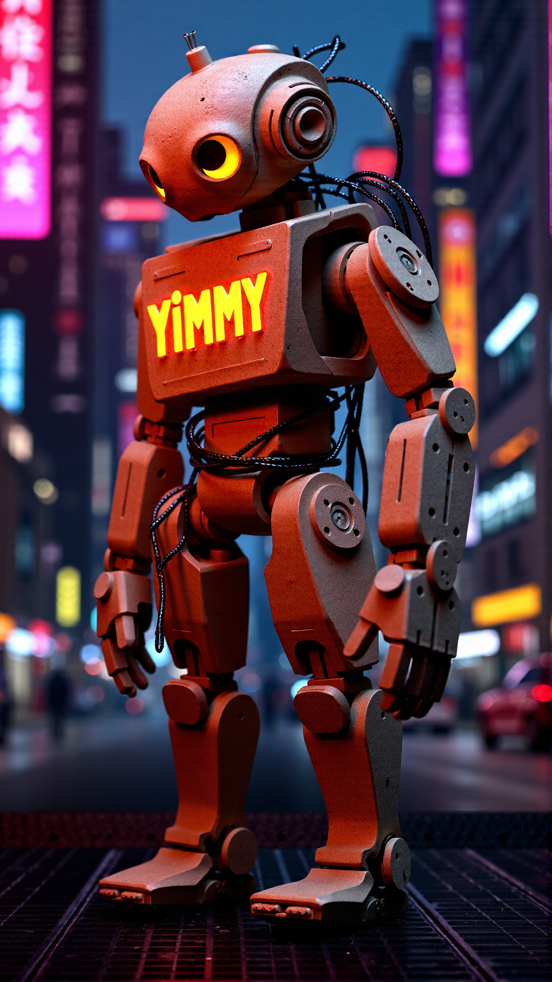 Mystical Qilin in Cyberpunk World