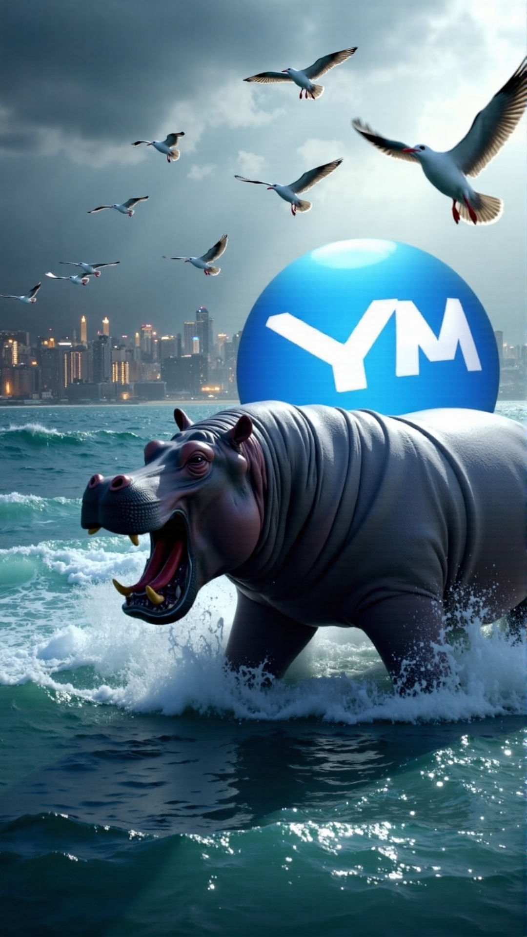 Mystical Qilin in Cyberpunk World